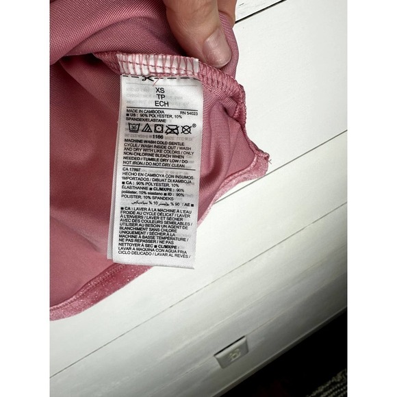 Pre-Loved Mauve Pink velvet glitter Old Navy top sz-xs - Picture 4 of 5